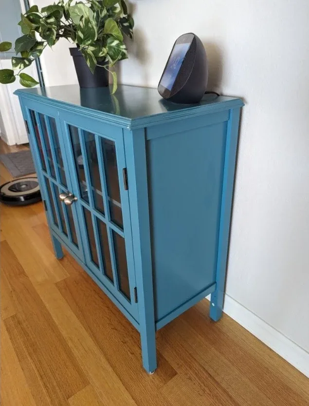 Teal Blue Accent Cabinet thumbnail