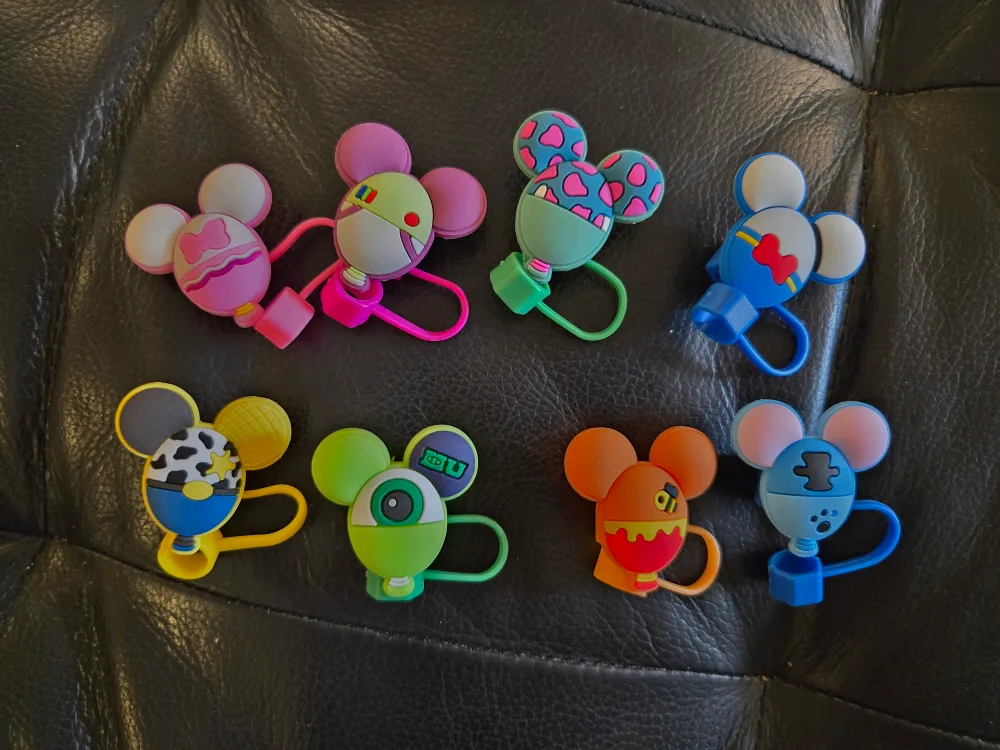 Disney Straw Toppers - Set of 8 🧡 thumbnail