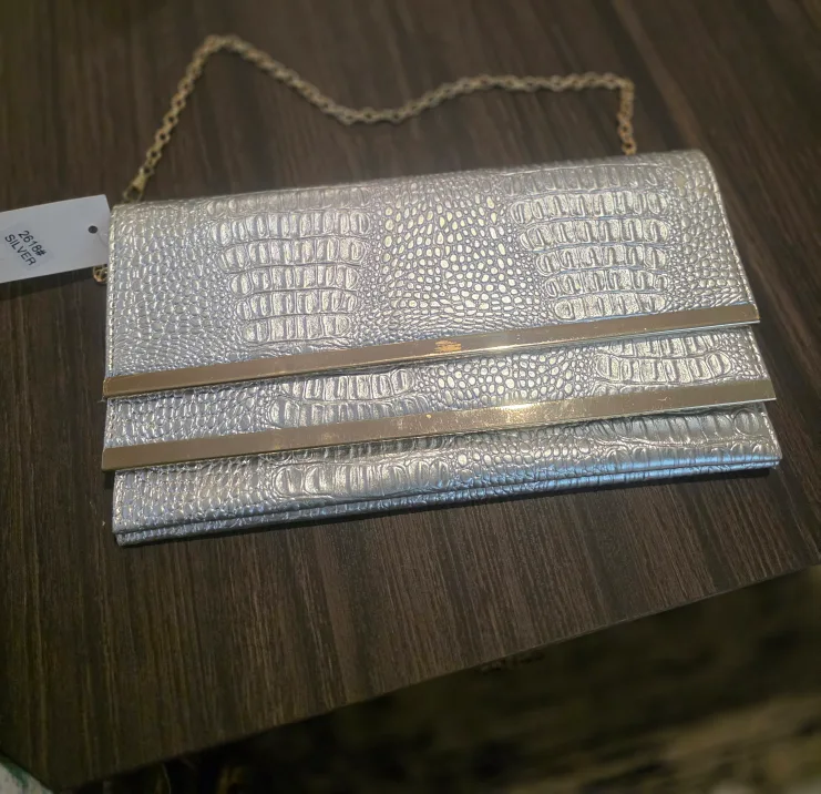 Silver Clutch Purse thumbnail