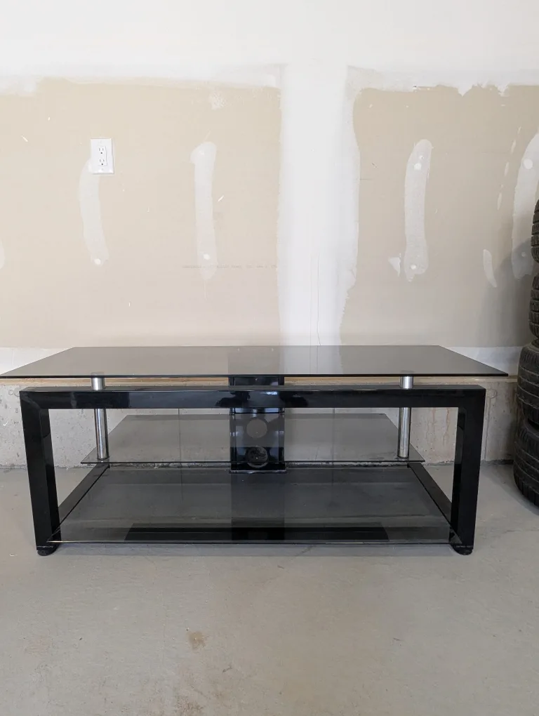 Black Glass Top TV Stand image indicator(2)