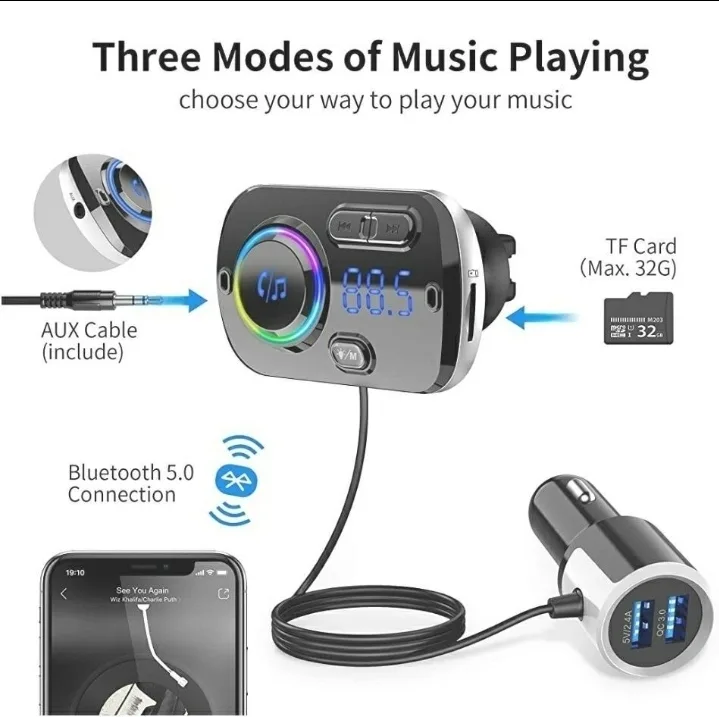 Bluetooth FM Transmitter for Car image indicator(4)