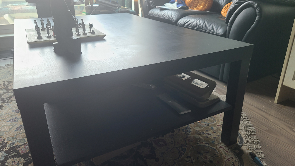 Black Coffee Table with Shelf - photo 2