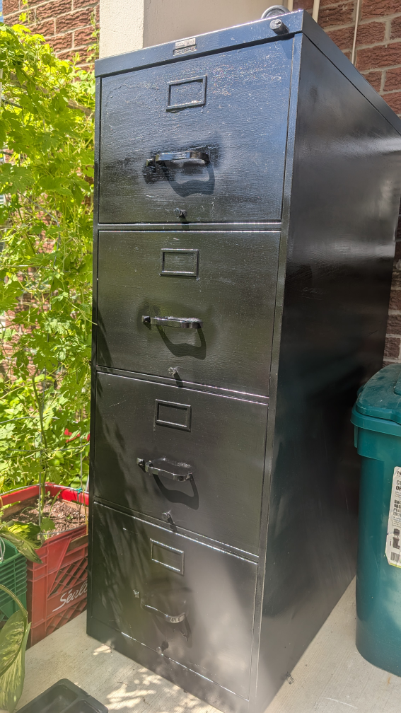 Black 4-Drawer Filing Cabinet
