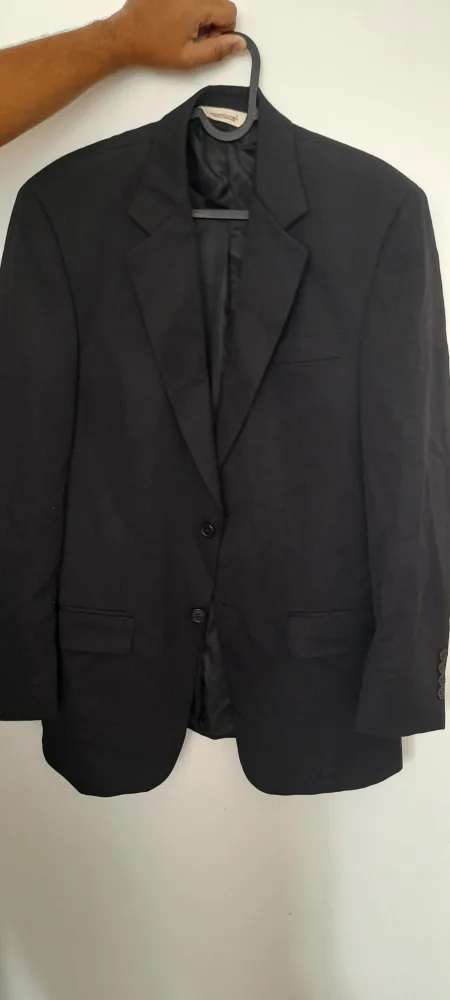 Pronto Uomo Black Gabardine Suit - Size 34x30 thumbnail