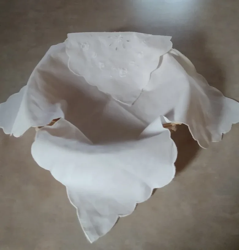 Unique Wooden bread basket with  embroidery cloth image indicator(3)