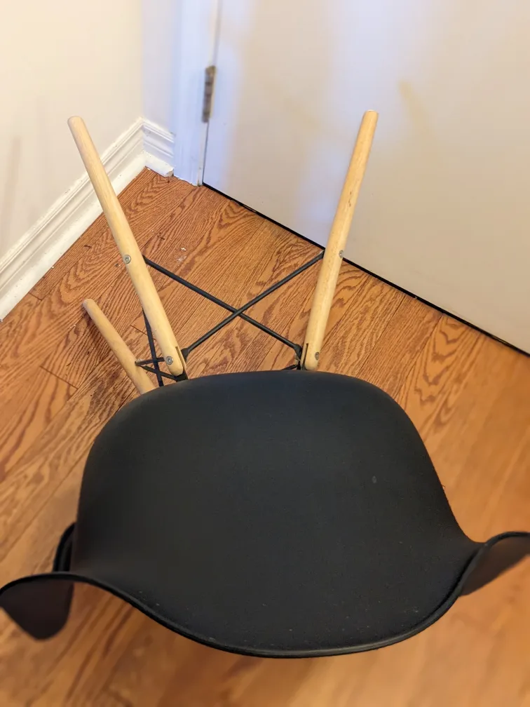 Eames Style Black Shell Chair image indicator(3)