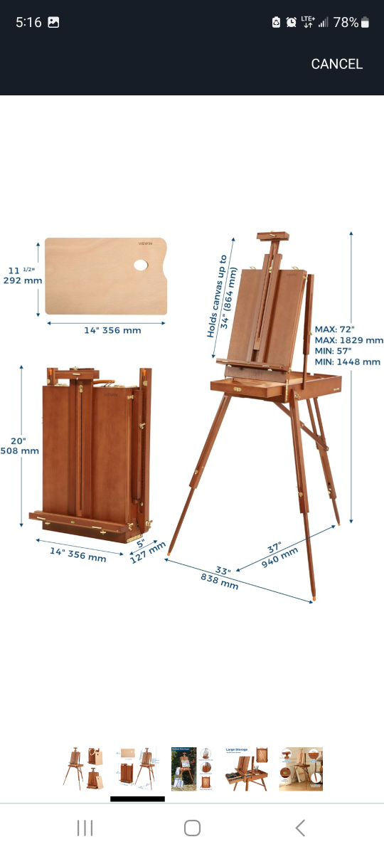 VISWIN Portable French Easel - Black - photo 5