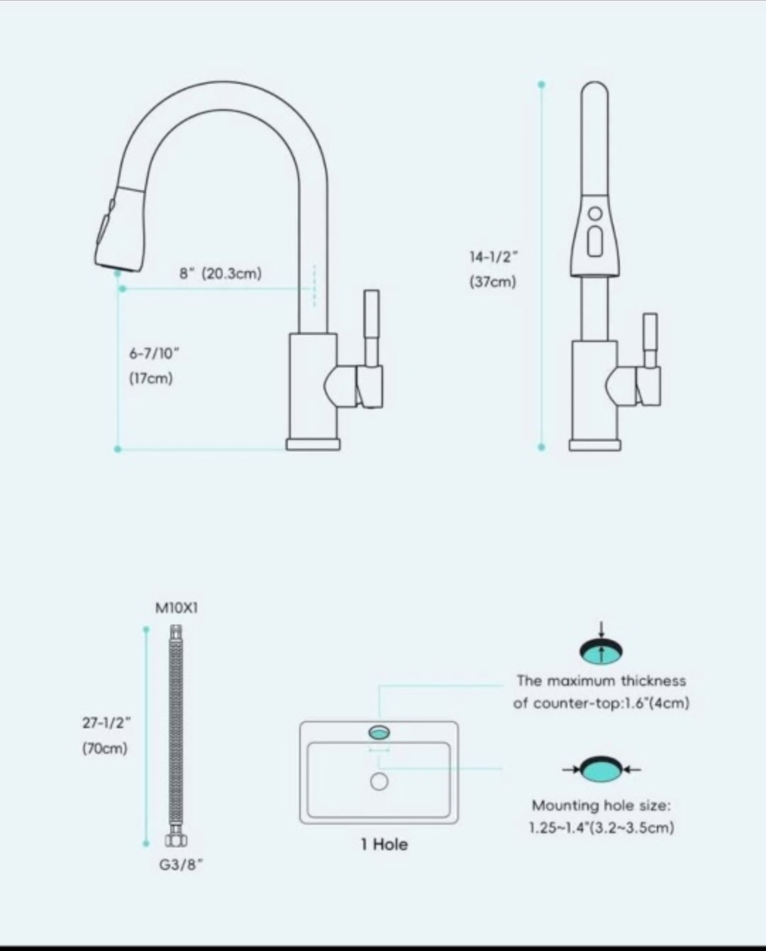 APPASO Kitchen Faucet Brushed Nickel - photo 2