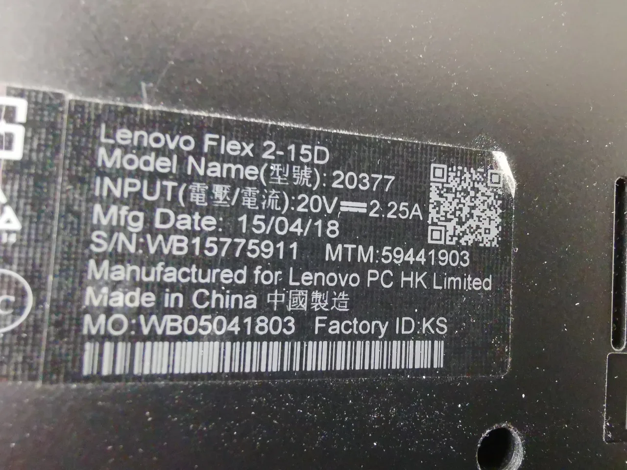 Lenovo Flex 2-15D Laptop image indicator(5)