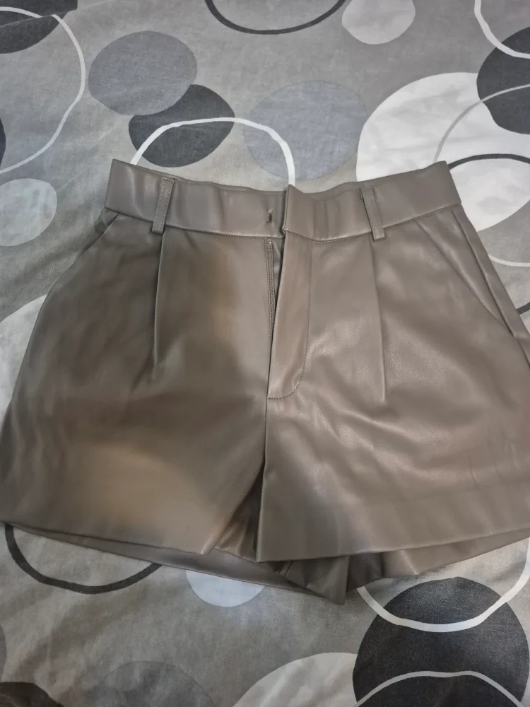Zara Faux Leather Shorts - Size XS thumbnail