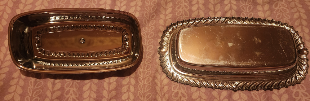 Vintage Silver Plated Butter Dish & Gravy Boat CASH ONLY - photo 2