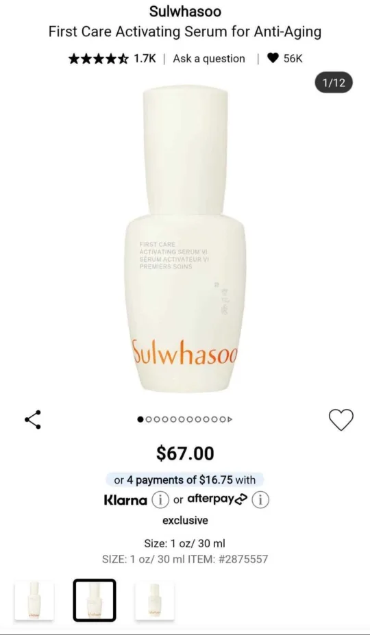 Sulwhasoo First Care Activating Serum VI 30ml image indicator(4)