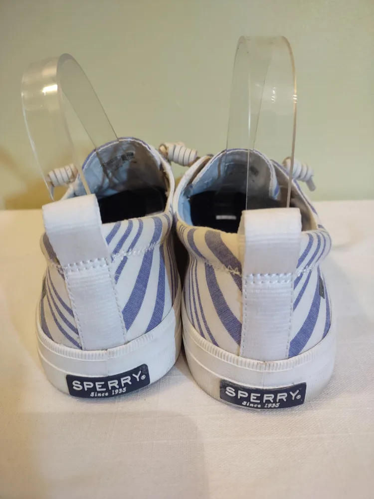 Sperry Women's Seacycle Crest Vibe Striped Blue Sneaker Size 9.5 image indicator(4)