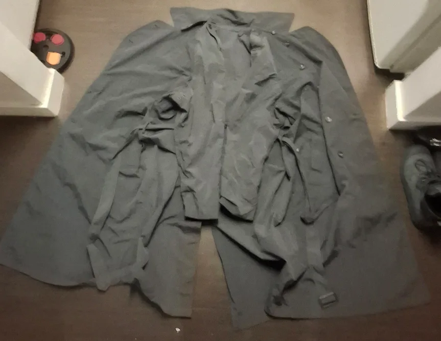 Long Grey Trench Coat image indicator(3)
