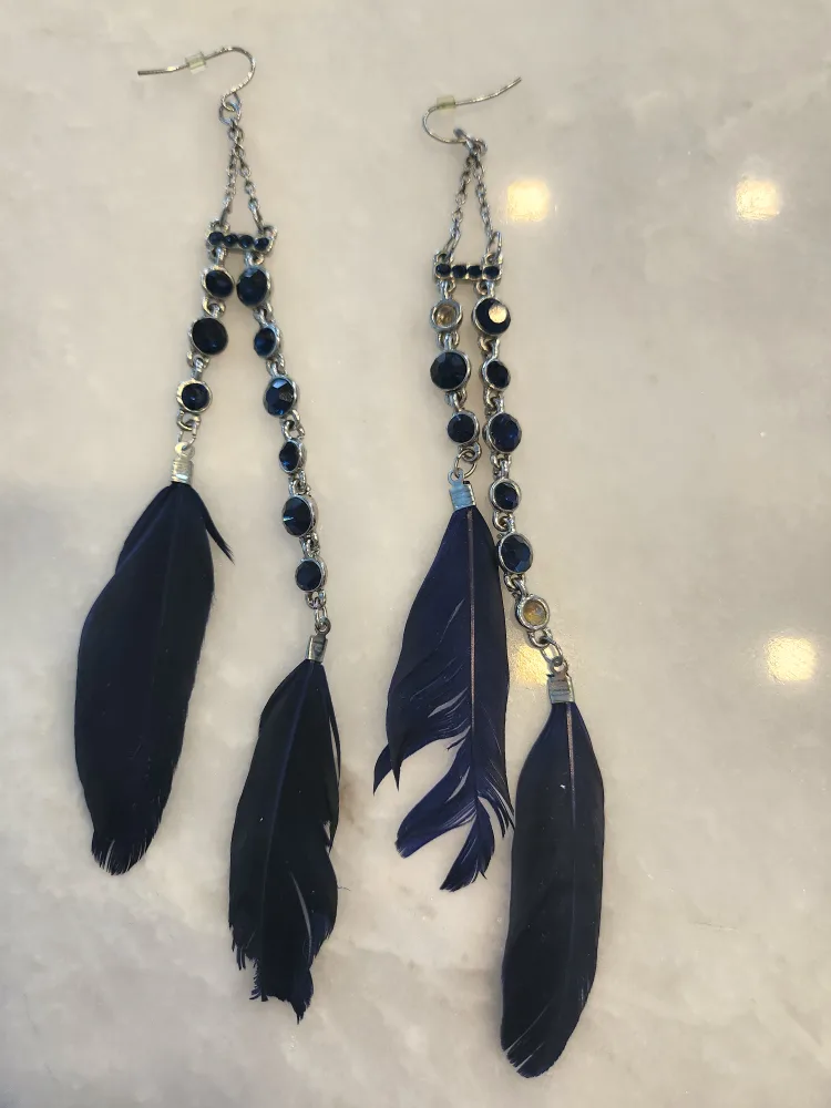 Feather Dangle Earrings thumbnail