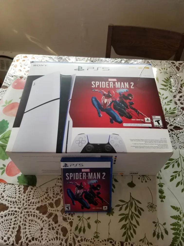 PS5 Slim Disc Spiderman 2 Edition Console Bundle thumbnail