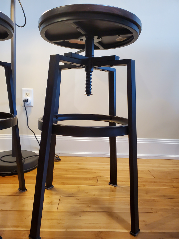 Set of 2 Adjustable Height Bar Stools - photo 4