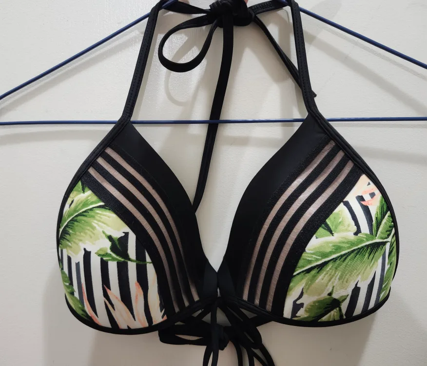 Tropical Bikini Pushup Halter Top thumbnail