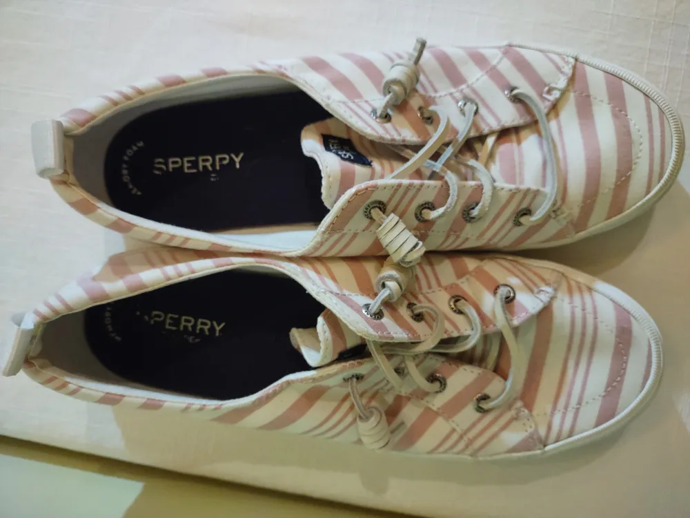 Sperry Women's Seacycle Crest Vibe Striped Rose Sneaker Size 9.5 image indicator(7)