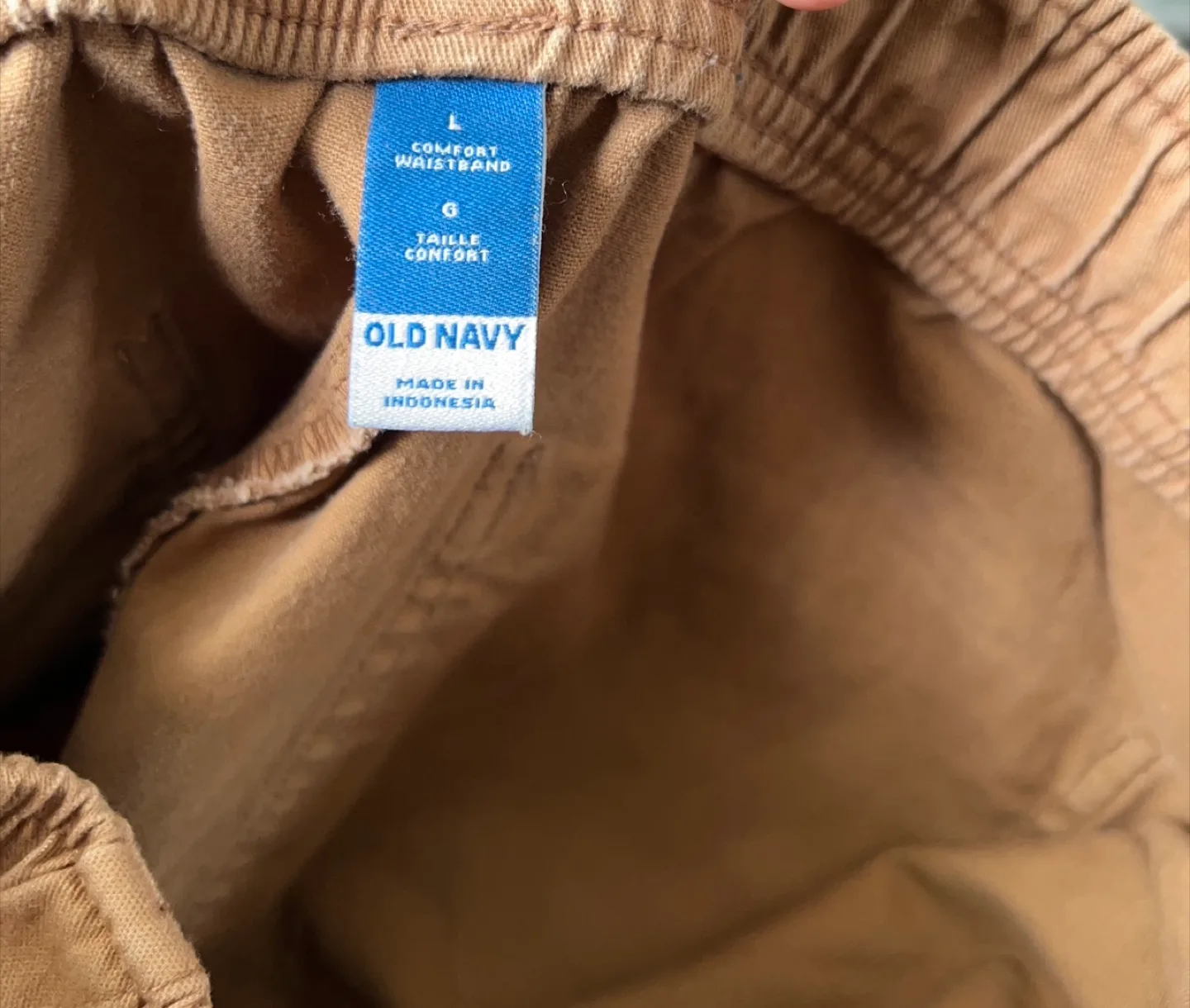 Old Navy Khaki Comfort Waistband Pants - Size L image indicator(2)