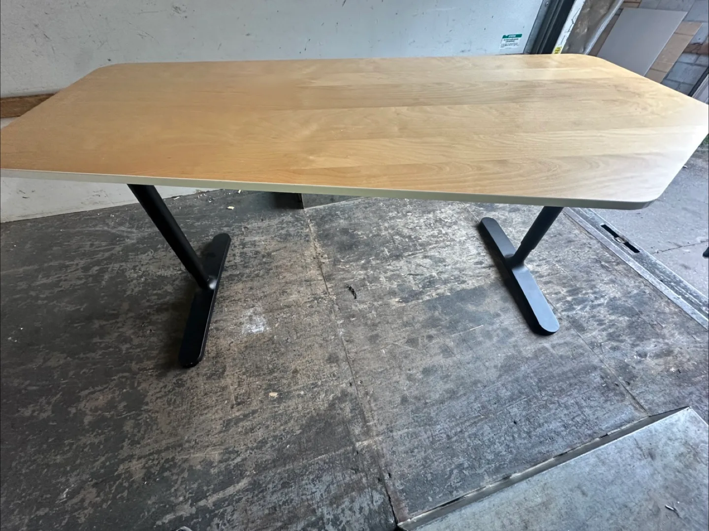 Adjustable Standing Desk - Light Wood Top thumbnail