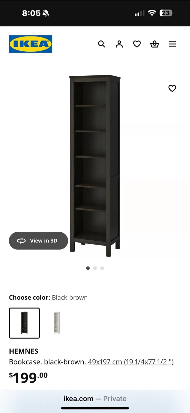 Ikea Hemnes Dark Brown Wooden Bookcase 🇨🇦 image indicator(7)