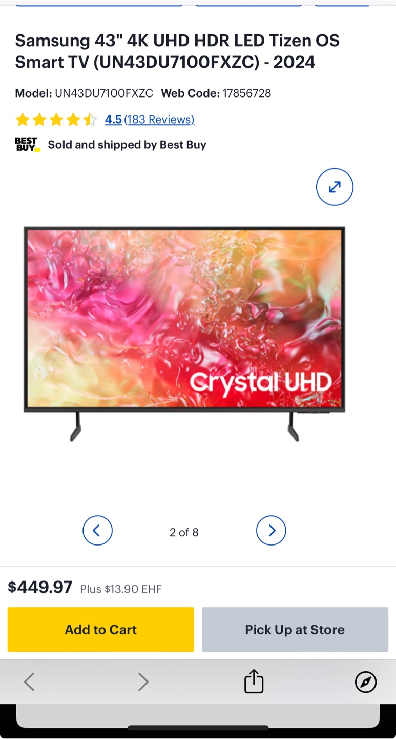 Samsung 43" 4K UHD HDR LED Smart TV - photo 2