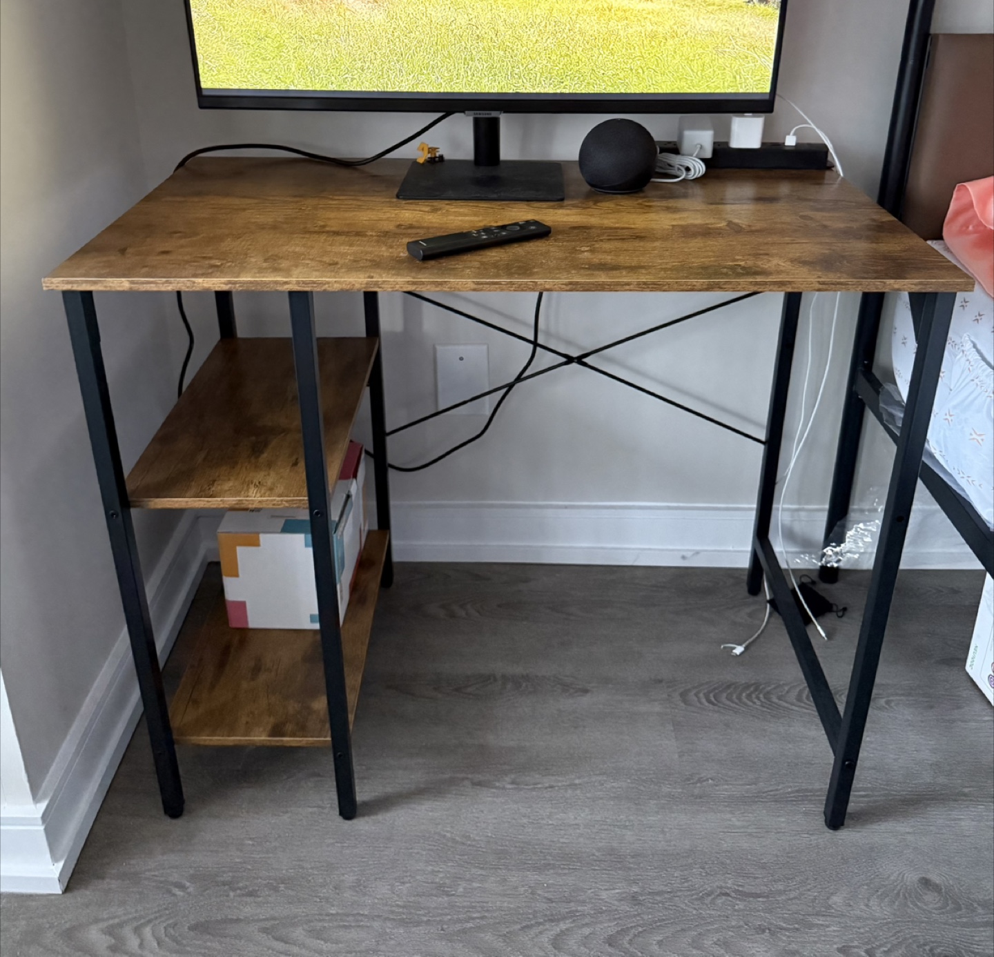 Brown & Black Computer Desk