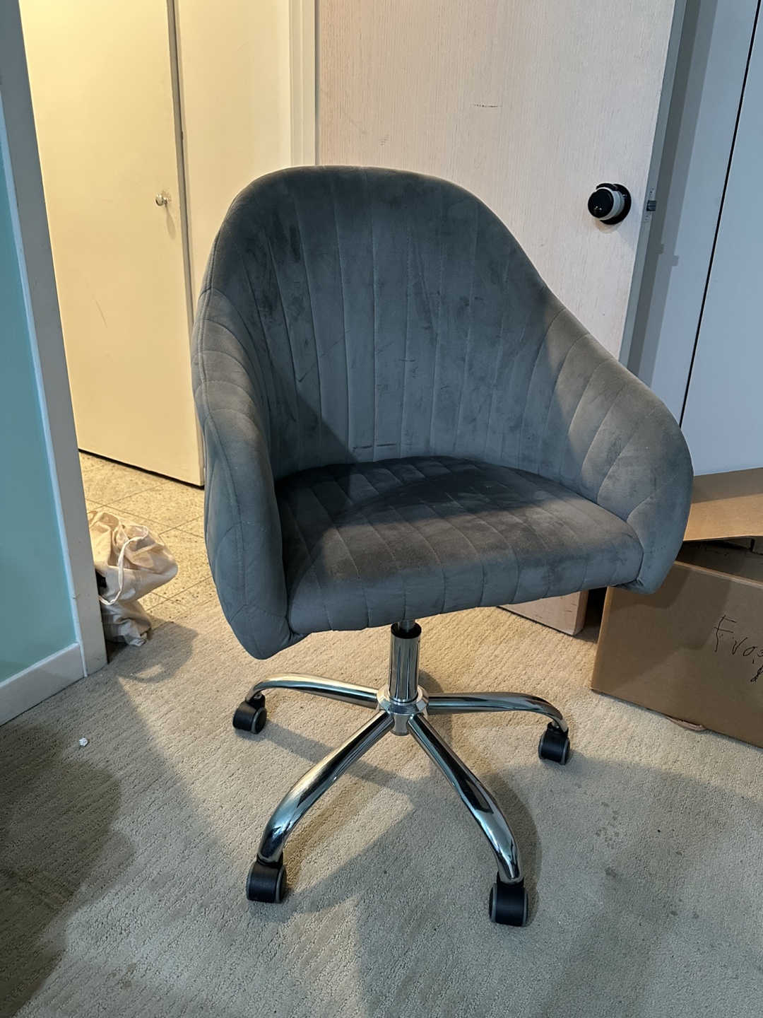 Gray Swivel Desk Chair - photo 4