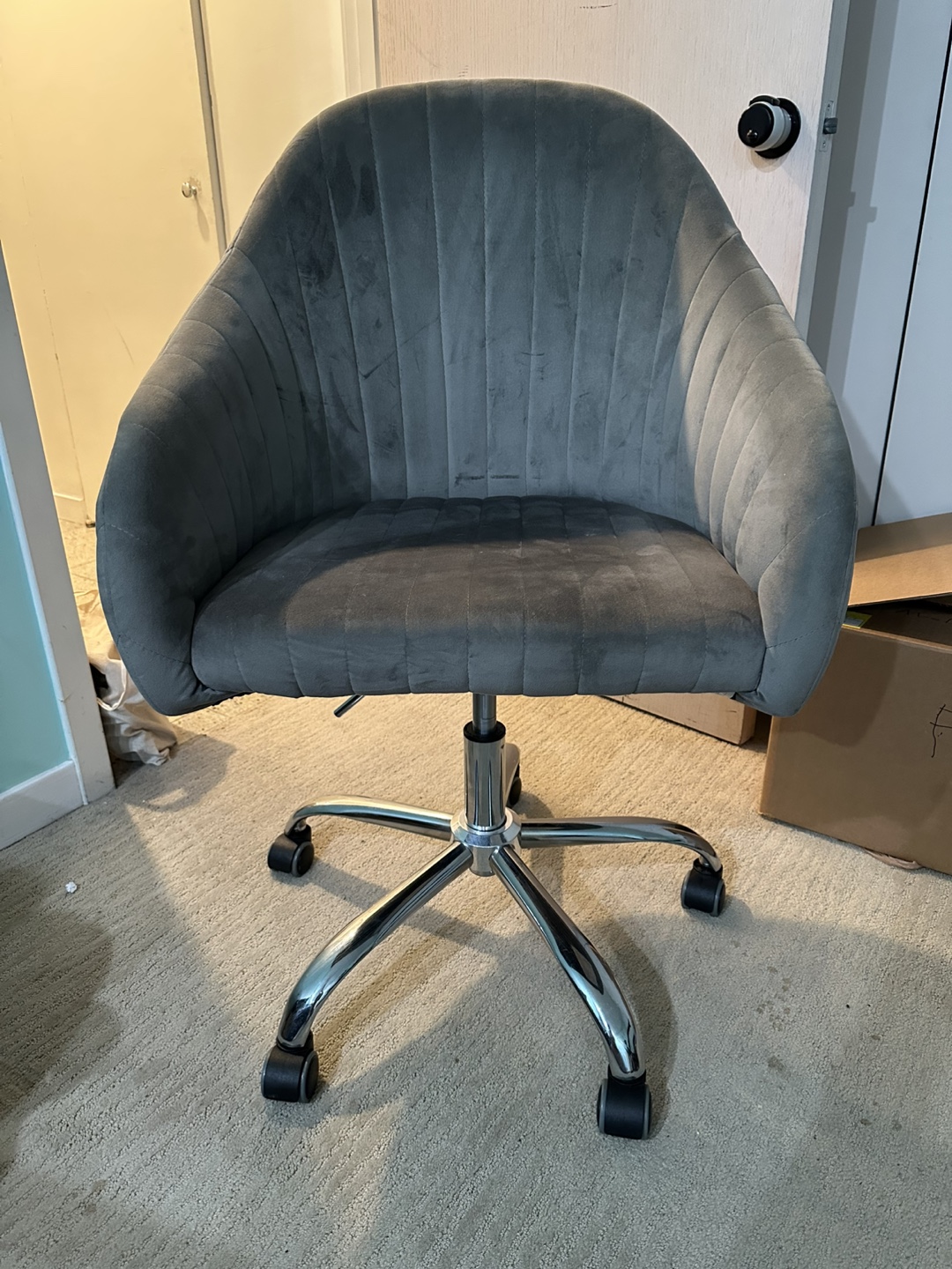 Gray Swivel Desk Chair