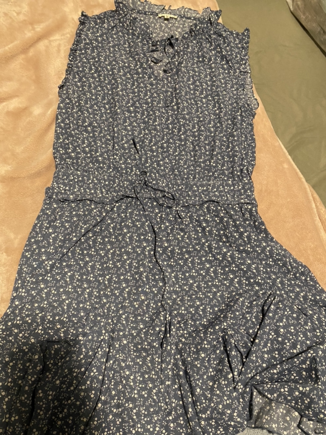 Blue Floral Dress size Large - photo 3