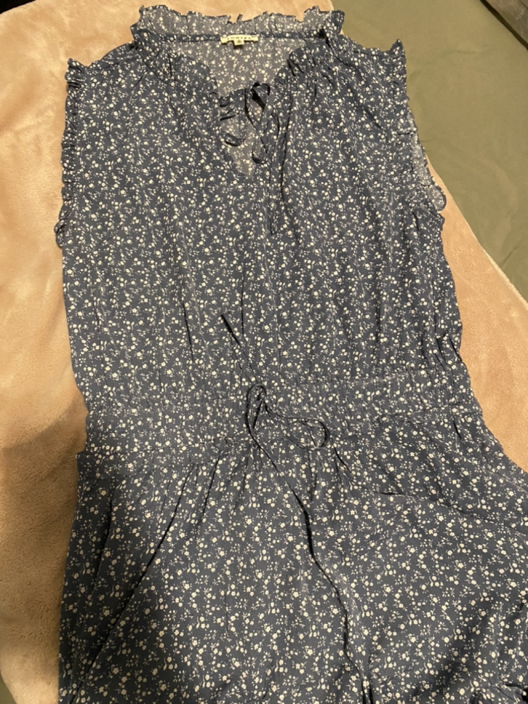 Blue Floral Dress size Large - photo 2