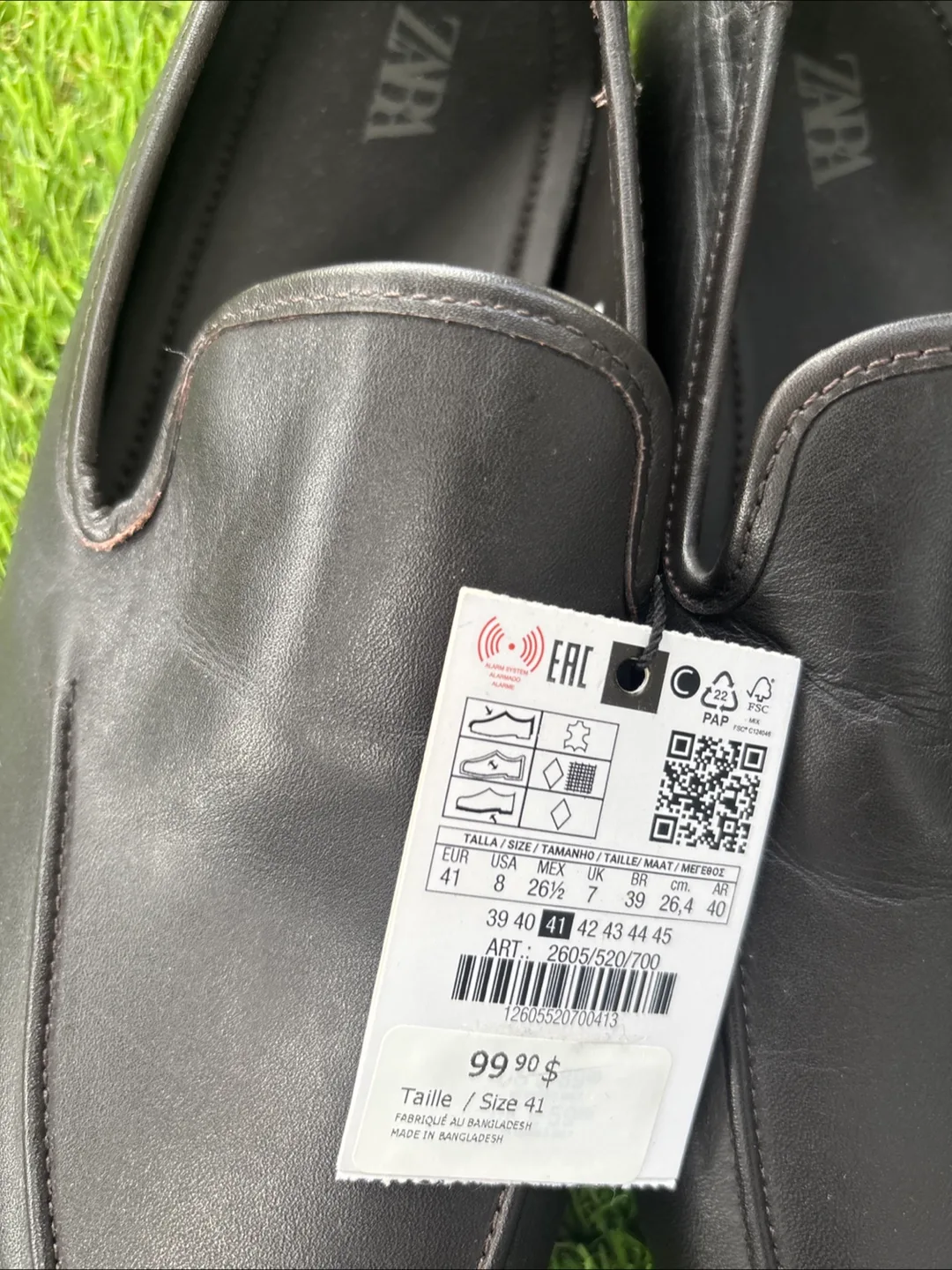 Zara Brown Leather Loafers - Size 8.5 image indicator(2)