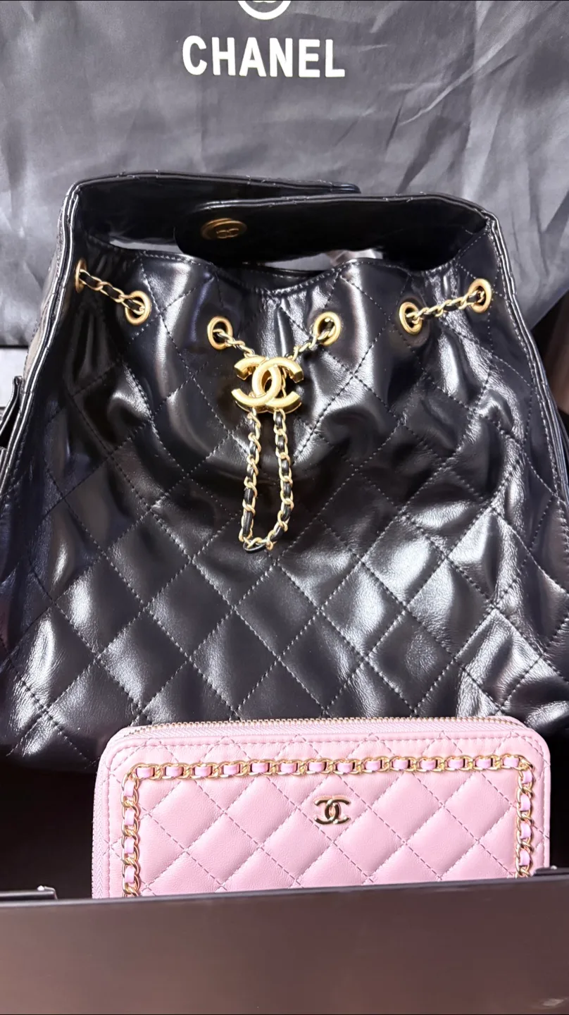 CHANEL 25 MEDIUM HOBO BAG  &Pink Wallet thumbnail