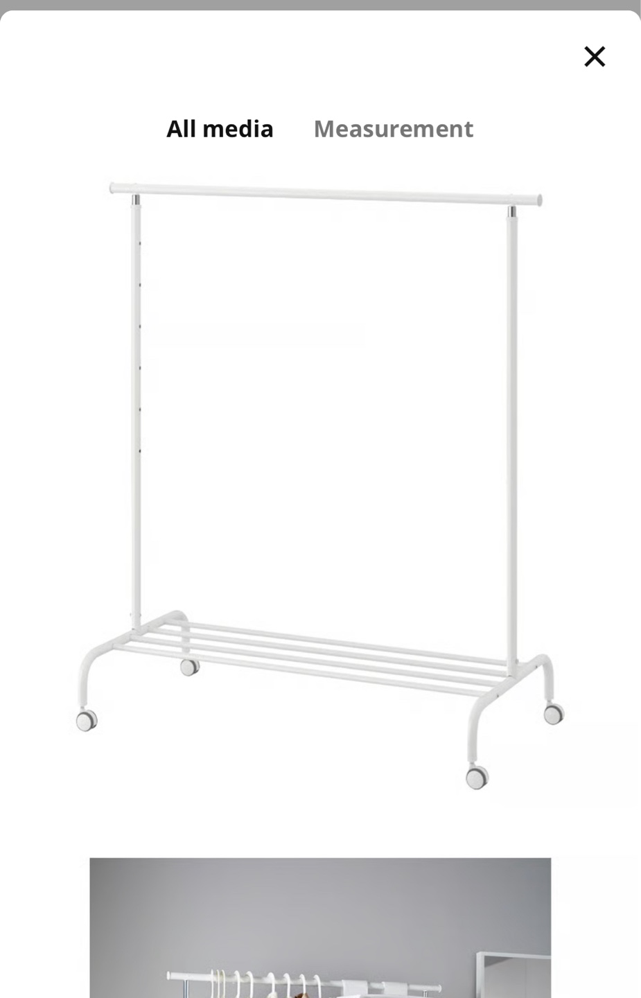 IKEA White Clothes Rack