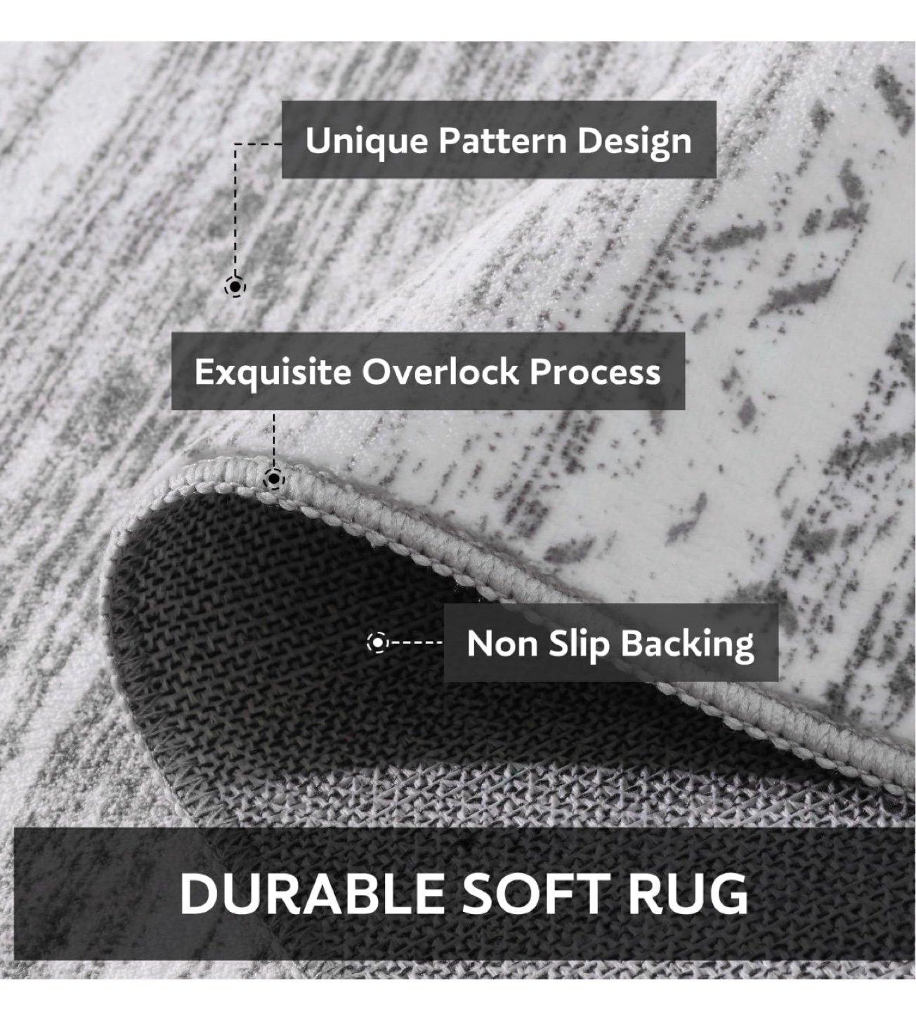 8x10 Washable Boho Rug for Bedroom, office , dining room Grey - photo 5