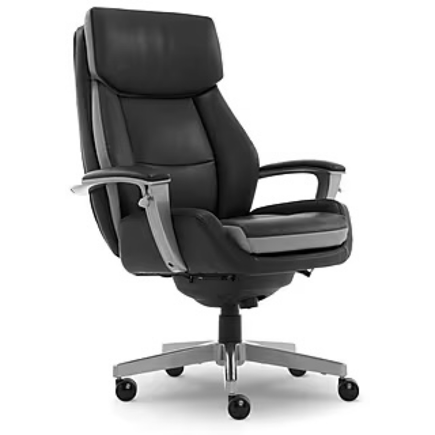 Black Leather Office Chair - photo 2