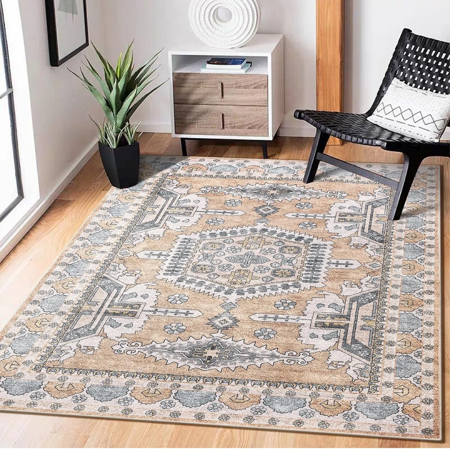 New unused 6*9 boho rug thumbnail