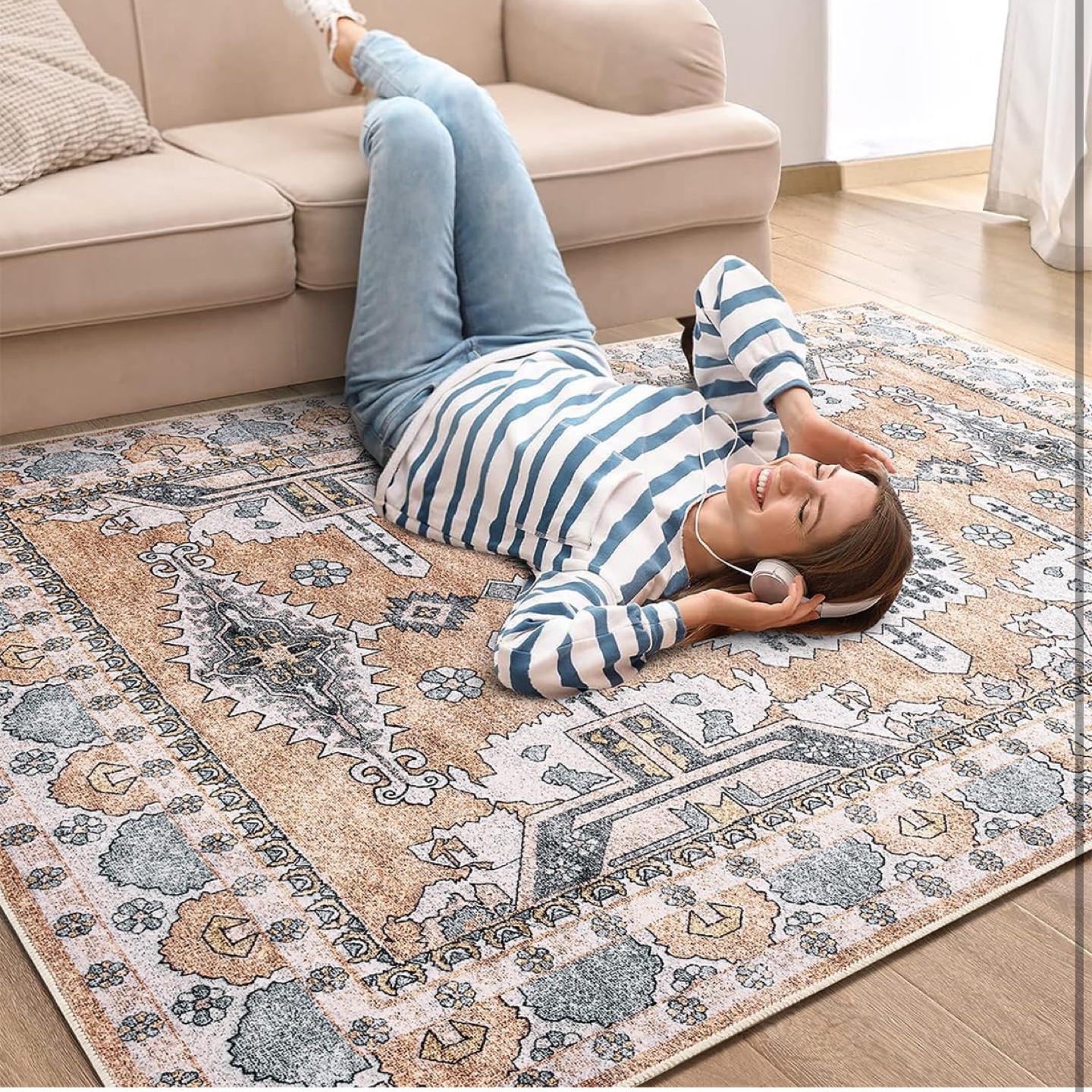 New unused 6*9 boho rug - photo 3
