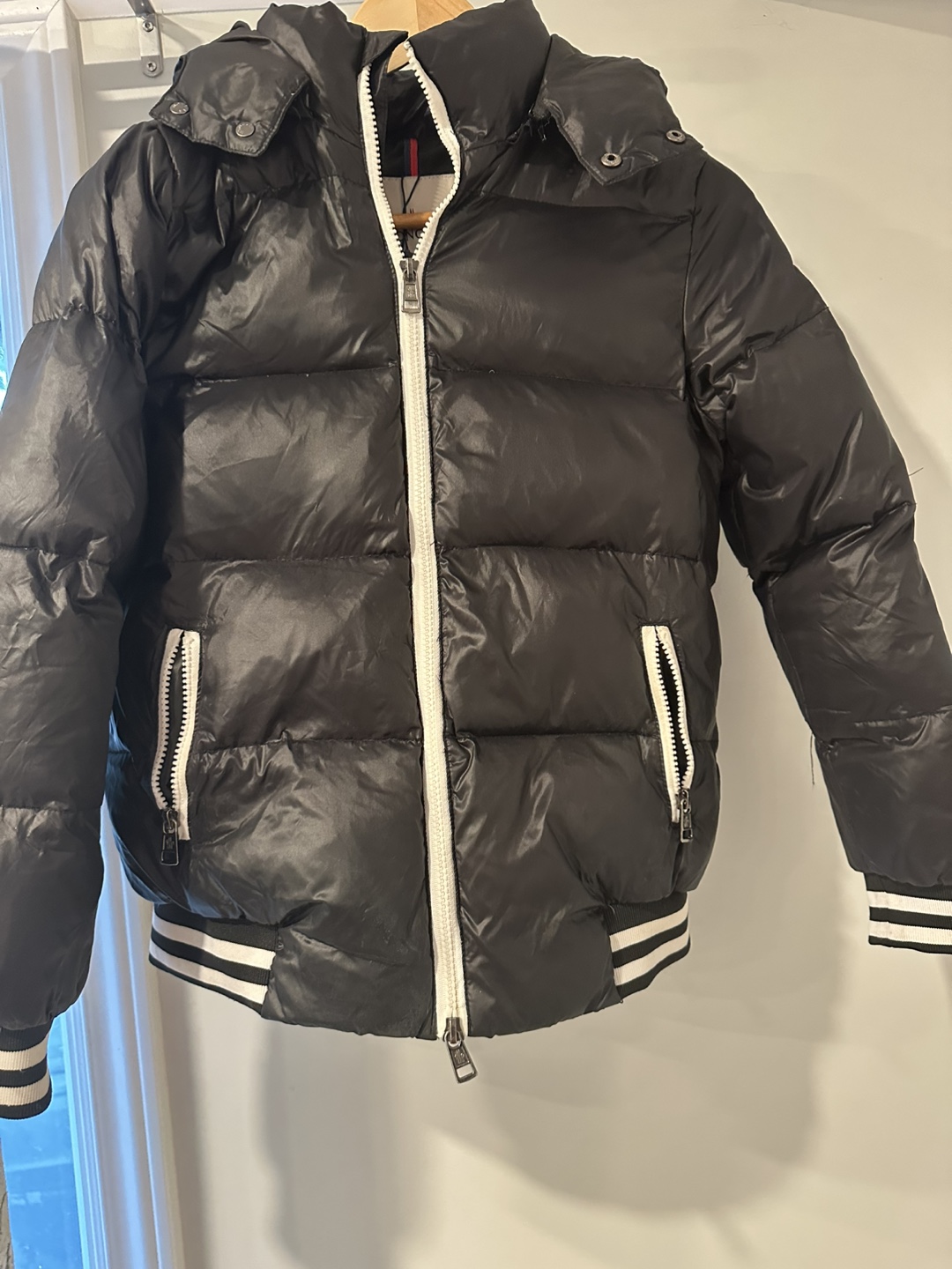 Moncler Black Puffer Jacket Size 12