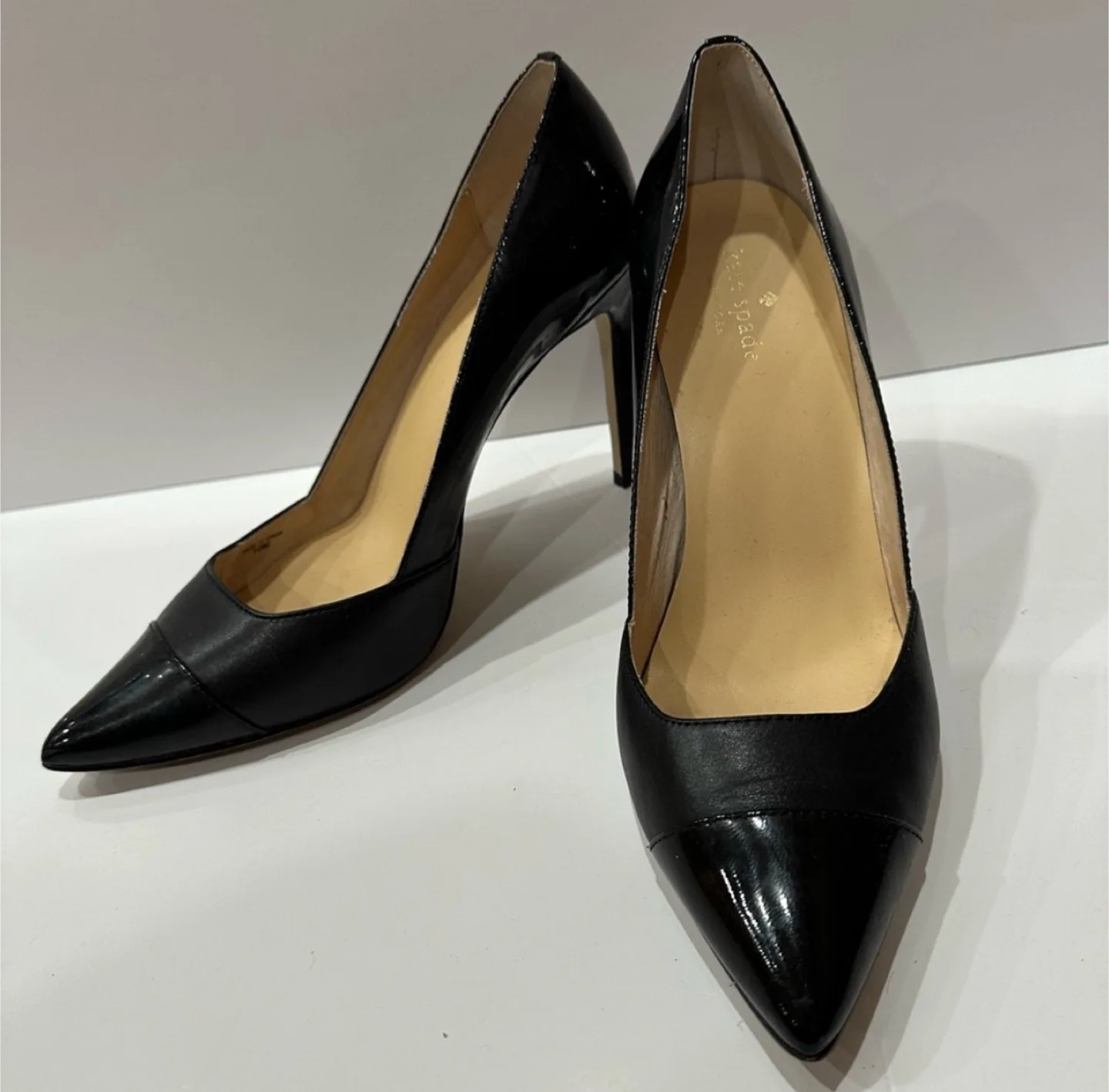 Kate Spade Black Patent Leather Heels - Size 10 thumbnail