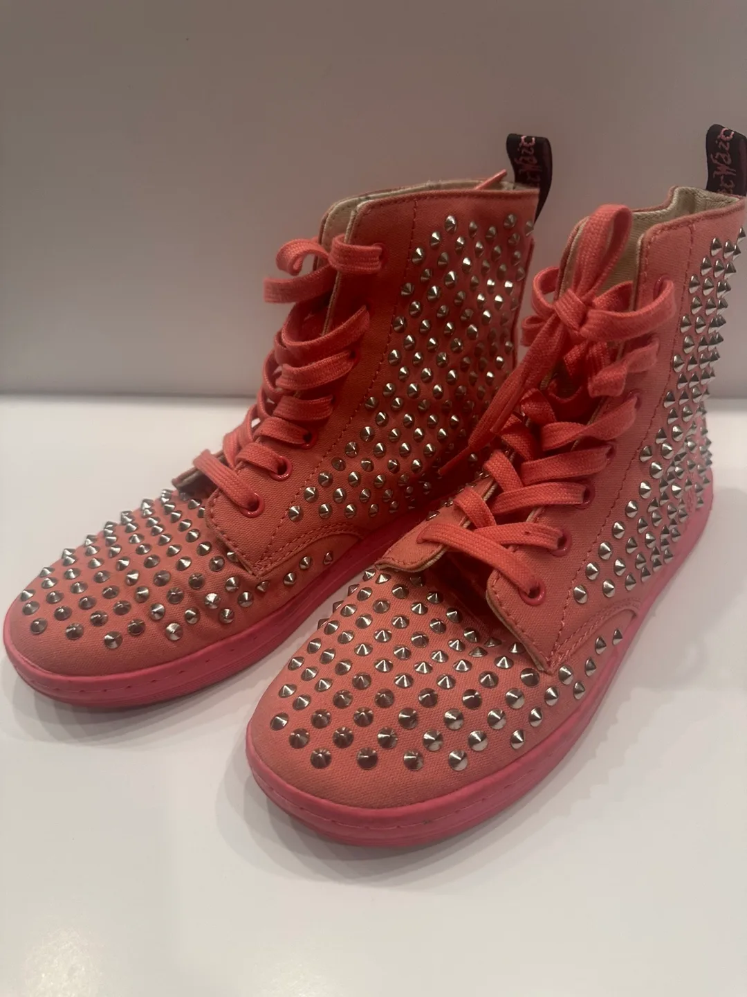 Dr. Martens Spike Pink Canvas Boots thumbnail