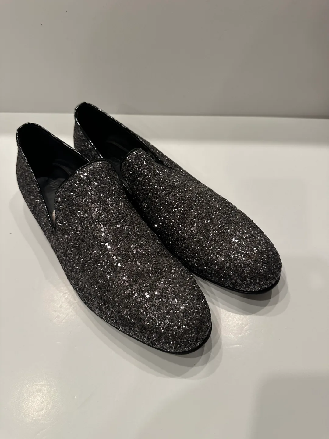 Jimmy Choo Glitter Loafers, Size 43 thumbnail