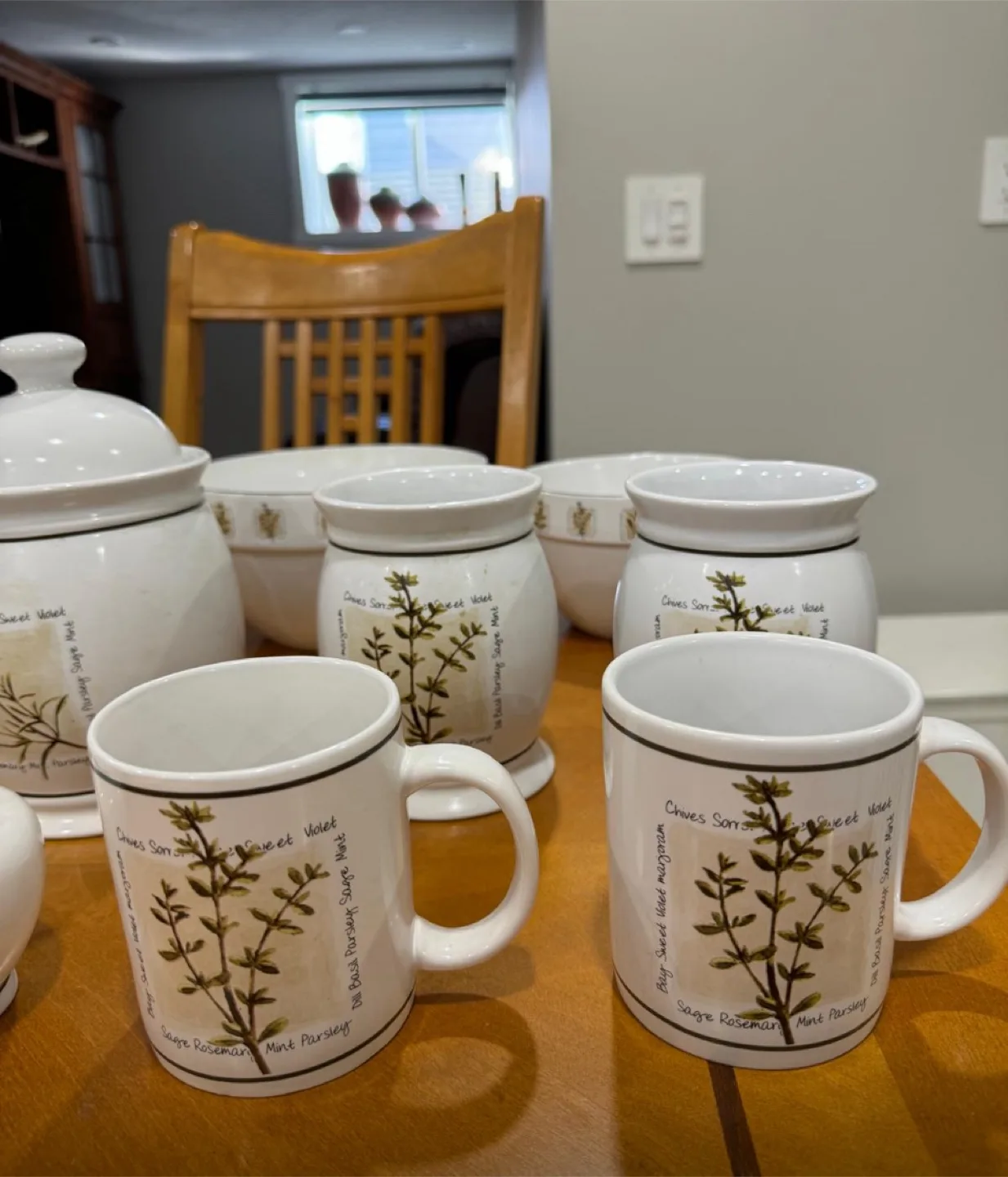 Vintage Herb Garden Stoneware Set thumbnail