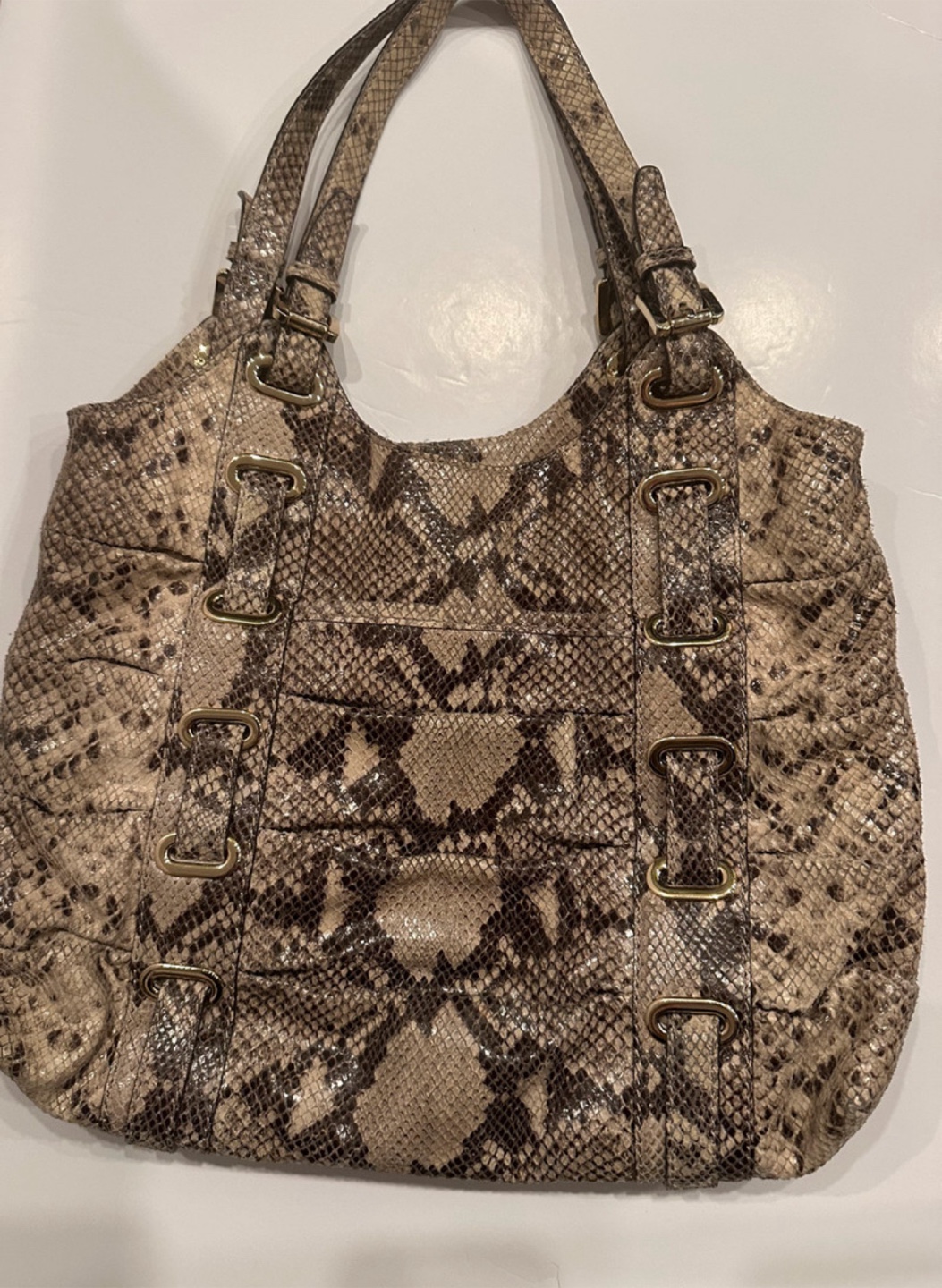 Michael Kors Snakeskin Print Shoulder Bag - photo 2