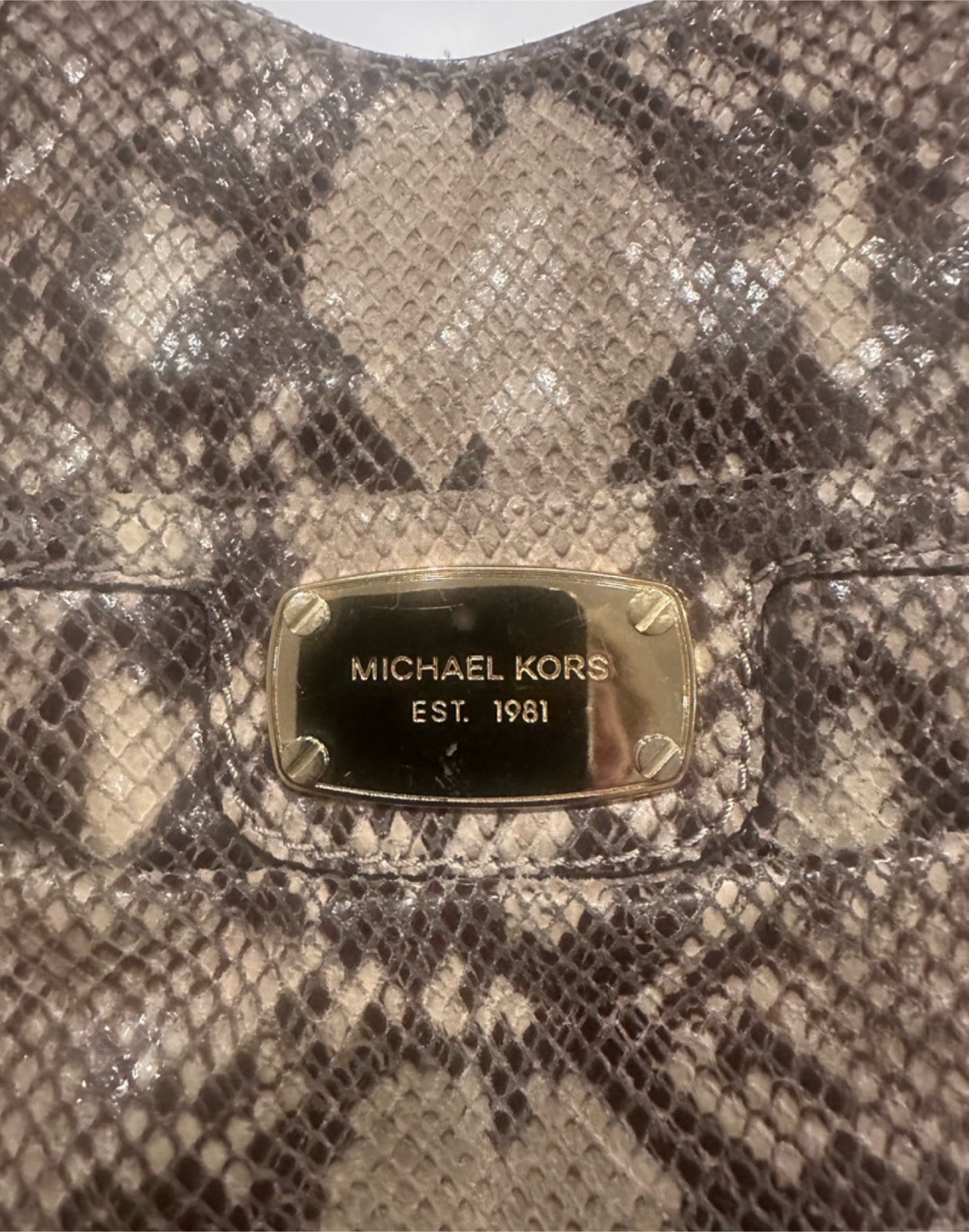 Michael Kors Snakeskin Print Shoulder Bag - photo 3