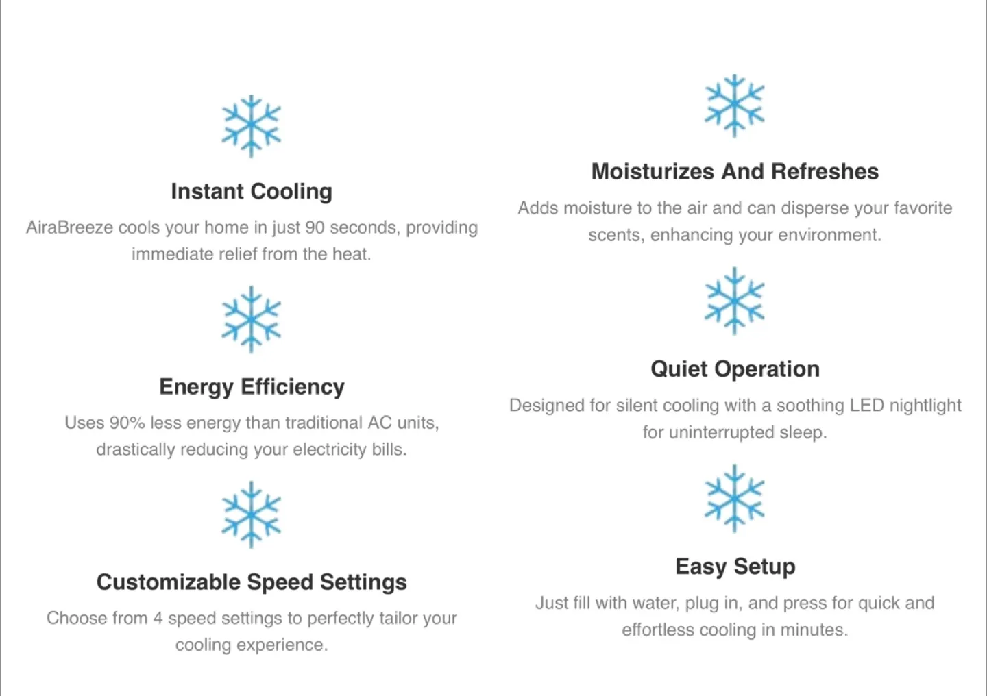 Airabreeze Portable Air Cooler image indicator(3)