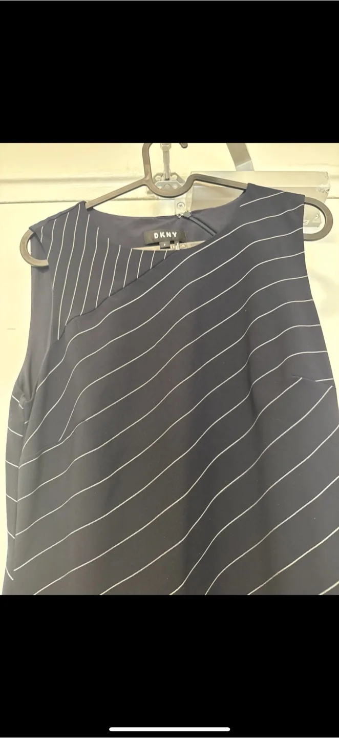 DKNY Sleeveless Pinstripe Dress thumbnail