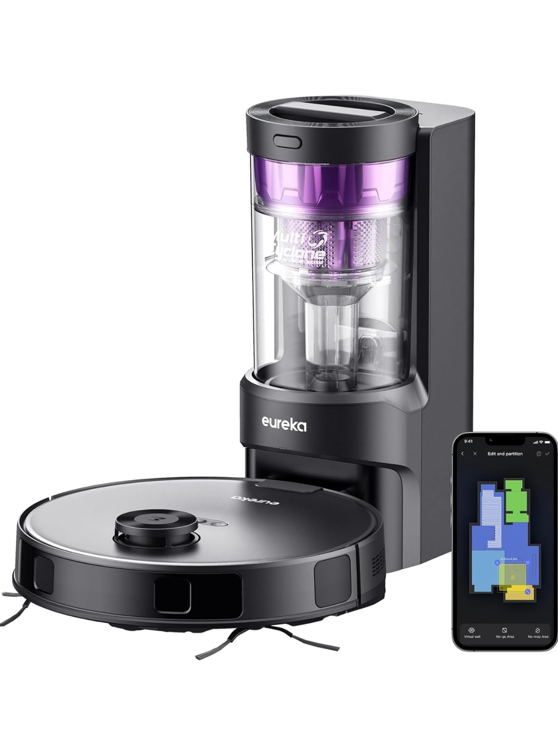 Eureka Robot Vacuum with Self-Emptying Base