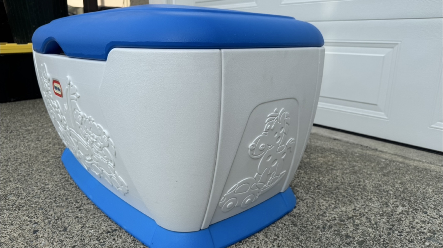 Little Tikes Toy Chest - Blue & White - photo 2